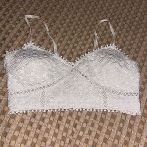 Chic White Lace Bralette
